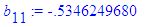 b[11] := -.5346249680