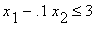 x[1]-.1*x[2] <= 3