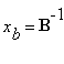 x[b] = B^(-1)