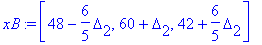 xB := vector([48-6/5*Delta[2], 60+Delta[2], 42+6/5*...
